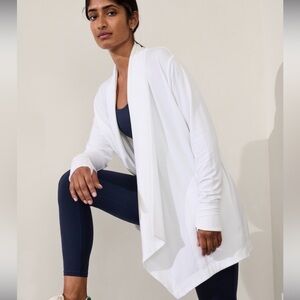 Athleta Pranyama wraps. White, spiced cabarnet, putty all XXS